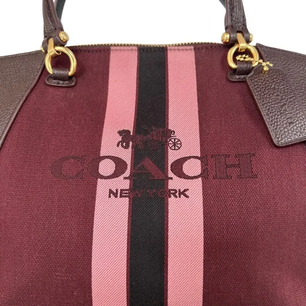 Coach NWOT Prairie Horse and Carriage Canvas Crossbody Convertible Satchel